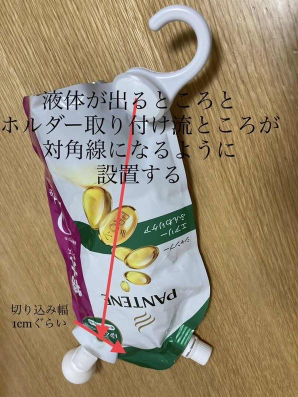 詰替そのままホルダー取り付け部分